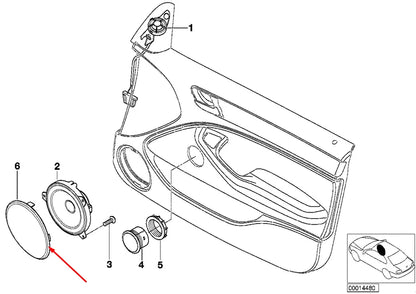 NEW BMW 3 E46 FRONT LEFT DOOR SPEAKER COVER 51418224387 8224387 2002 ORIGINAL
