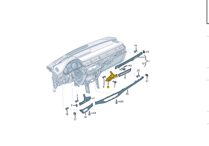 NEW AUDI Q7 4M DASH PANEL CENTER UPPER LEFT TRIM LHD 4M1853241E1LQ ORIGINAL