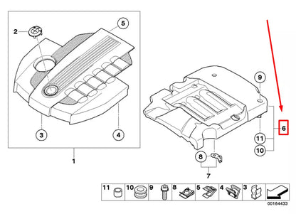 NEW BMW X5 E70 REAR ENGINE ACOUSTIC COVER 7807643 11147807643 ORIGINAL
