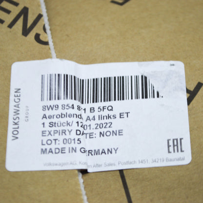 NEW AUDI A4 ALLROAD B9 REAR LEFT BACK GLASS DEFLECTOR 8W9854871B5FQ ORIGINAL