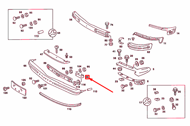 new mercedes-benz saloon w123 front bumper right bracket a1238850240 original