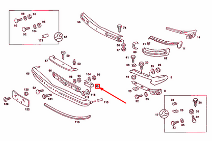 new mercedes-benz saloon w123 front bumper right bracket a1238850240 original