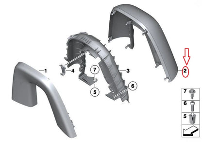 NEW BMW Z4 E89 REAR LEFT WIND DEFLECTOR ROLL BAR HOOP TRIM COVER 51437270487