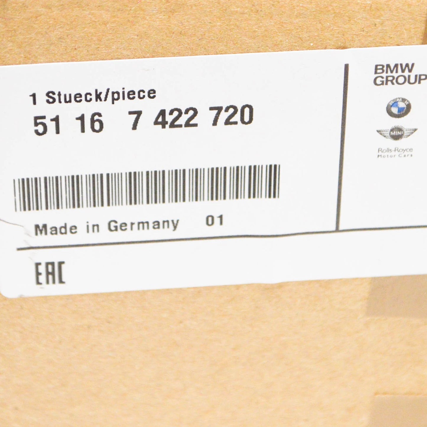 NEW BMW 7 G11 RIGHT WING MIRROR COVER CAP 51167422720 7422720 ORIGINAL