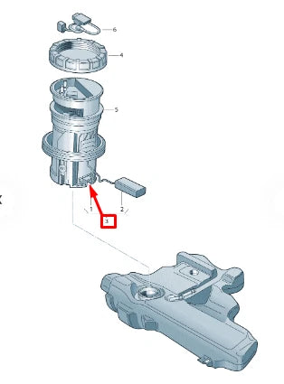 NEW VOLKSWAGEN POLO VAN 6R FUEL DELIVERY TANK PUMP 6R0919050H ORIGINAL