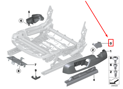 new bmw 3 f30, f80 front right belt catch cover 7275692 52107275692 original