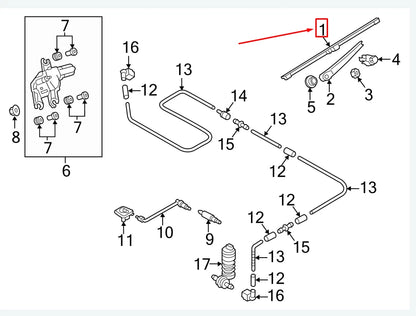 NEW VW GOLF VII 5G MK7 REAR GLASS WIPER 5GM955427A ORIGINAL
