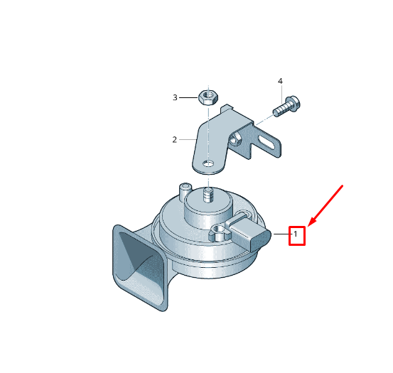 NEW AUDI E-TRON GE RIGHT SIDE LOW TONE HORN 4KE951221A ORIGINAL