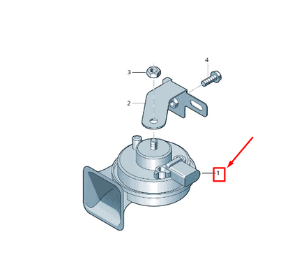 NEW AUDI E-TRON GE RIGHT SIDE LOW TONE HORN 4KE951221A ORIGINAL
