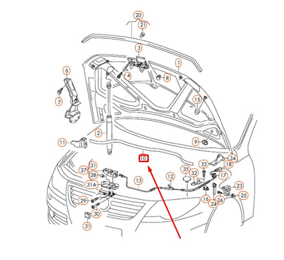 NEW VOLKSWAGEN CC ENGINE HOOD WATER BOX SEAL 3C0823723 ORIGINAL