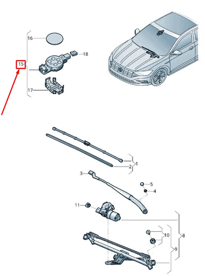 NEW VOLKSWAGEN JETTA A7 MK7 FRONT WINDSHIELD RAIN SENSOR 5Q0955555A ORIGINAL