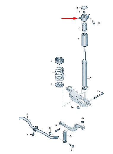 NEW AUDI Q7 4M SHOCK ABSORBER BEARING 4M0513353L ORIGINAL