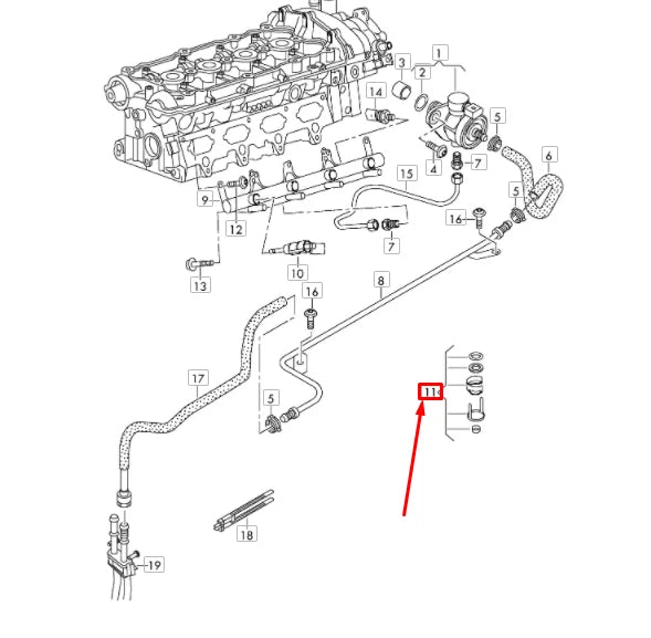 NEW AUDI A3 8V FUEL INJECTOR O-RING REPAIR KIT 06G998907 ORIGINAL