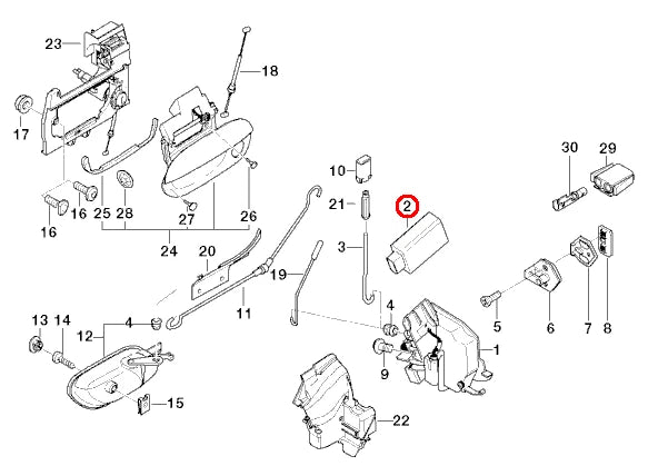 NEW BMW 5 E39 CENTRAL LOCKING DOOR LOCK ACTUATOR 67118352165 8352165 ORIGINAL