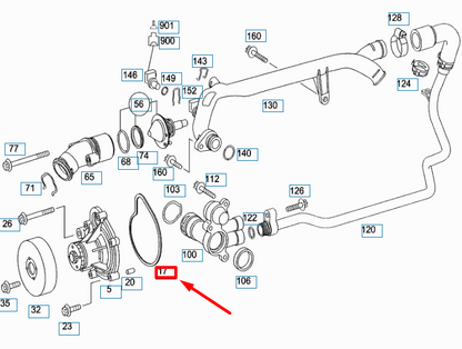 NEW MERCEDES-BENZ C W204 WATER PUMP GASKET A2712030280 ORIGINAL