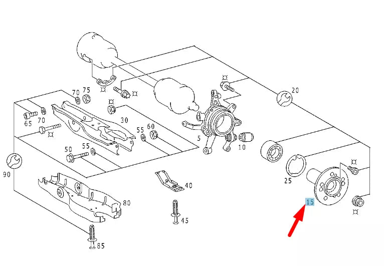 NEW MERCEDES-BENZ CL C215 AMG REAR WHEEL HUB FLANGE A1403500346 ORIGINAL