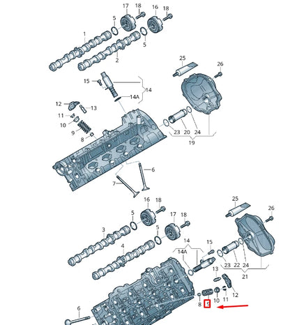 NEW VW TOUAREG 7P MK2 VALVE SPRING 06E109623N