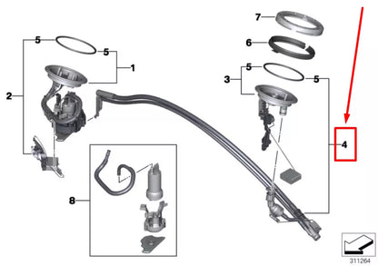 NEW BMW 7 E65, E66 FUEL TANK TRANSFER PUMP 6759836 16116759836 ORIGINAL