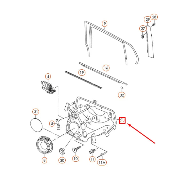 NEW VOLKSWAGEN GOLF MK6 REAR LEFT DOOR WINDOW REGULATOR 5K4839461 ORIGINAL
