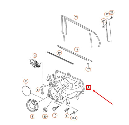 NEW VOLKSWAGEN GOLF MK6 REAR LEFT DOOR WINDOW REGULATOR 5K4839461 ORIGINAL