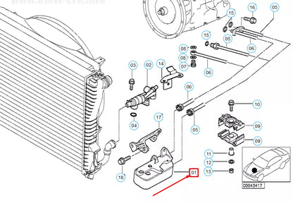 NEW BMW 5 E39 TRANSMISSION OIL COOLER 17217505823 ORIGINAL