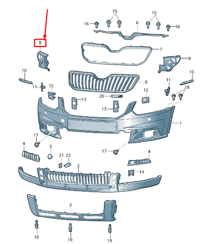 new skoda yeti 5l front left headlamp washer bracket 5l0807055a9b9 original