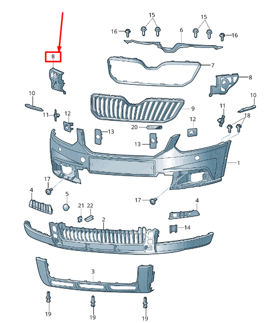 new skoda yeti 5l front left headlamp washer bracket 5l0807055a9b9 original
