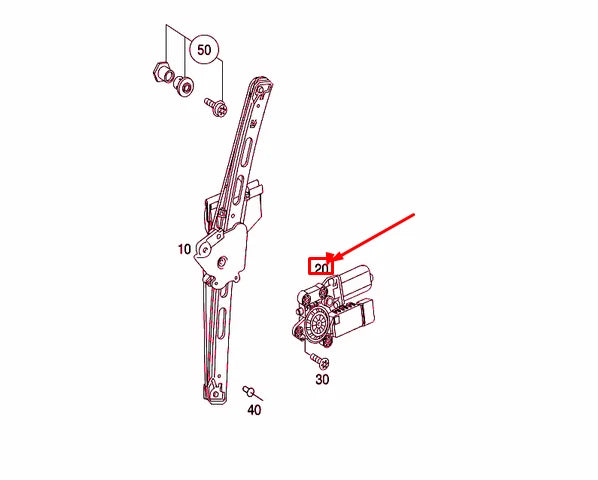 NEW MB A W168 FRONT LEFT DOOR WINDOW REGULATOR MOTOR A2108202542 ORIGINAL