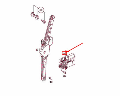 NEW MB A W168 FRONT LEFT DOOR WINDOW REGULATOR MOTOR A2108202542 ORIGINAL