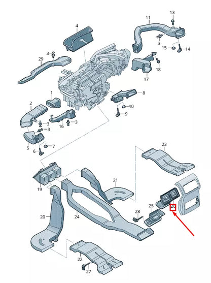 NEW AUDI Q5 FY REAR AIR INTAKE GRILLE 80A819203C6PS 80A819203C 6PS