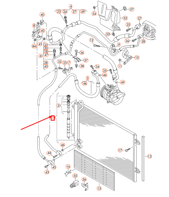 NEW VOLKSWAGEN CC AIR CONDITIONER RECIEVER DRIER 3C0898191B ORIGINAL