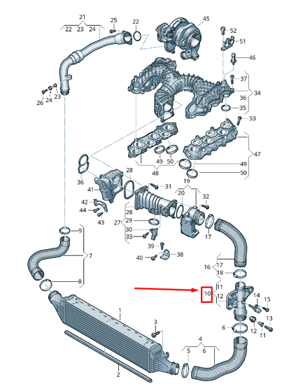 new audi a6 allroad 4g intercooler pressure pipe 4g0145673ah original