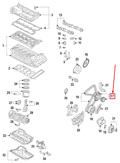 NEW VW BEETLE 5C ENGINE TIMING SPROCKET 07K109077E ORIGINAL
