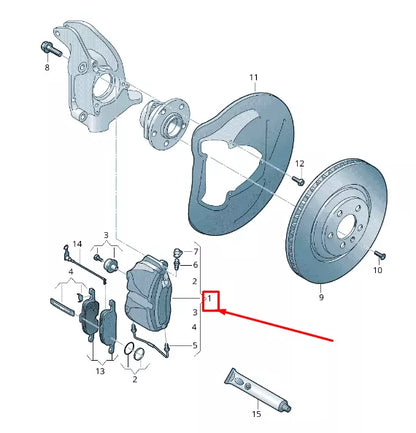 NEW AUDI TT FV FRONT LEFT BRAKE CALIPER 8S0615107J ORIGINAL