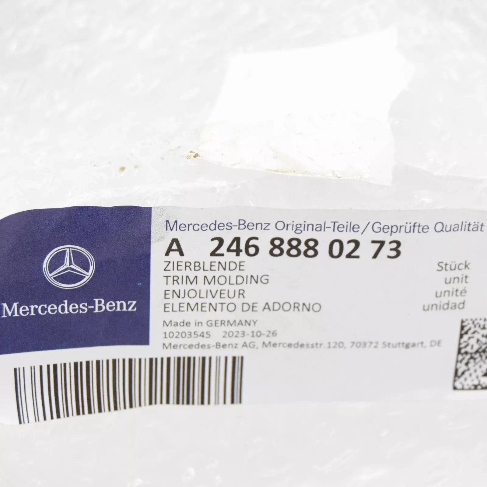 NEW MERCEDES-BENZ B W246 RADIATOR GRILLE TRIM MOLDING A2468880273 ORIGINAL