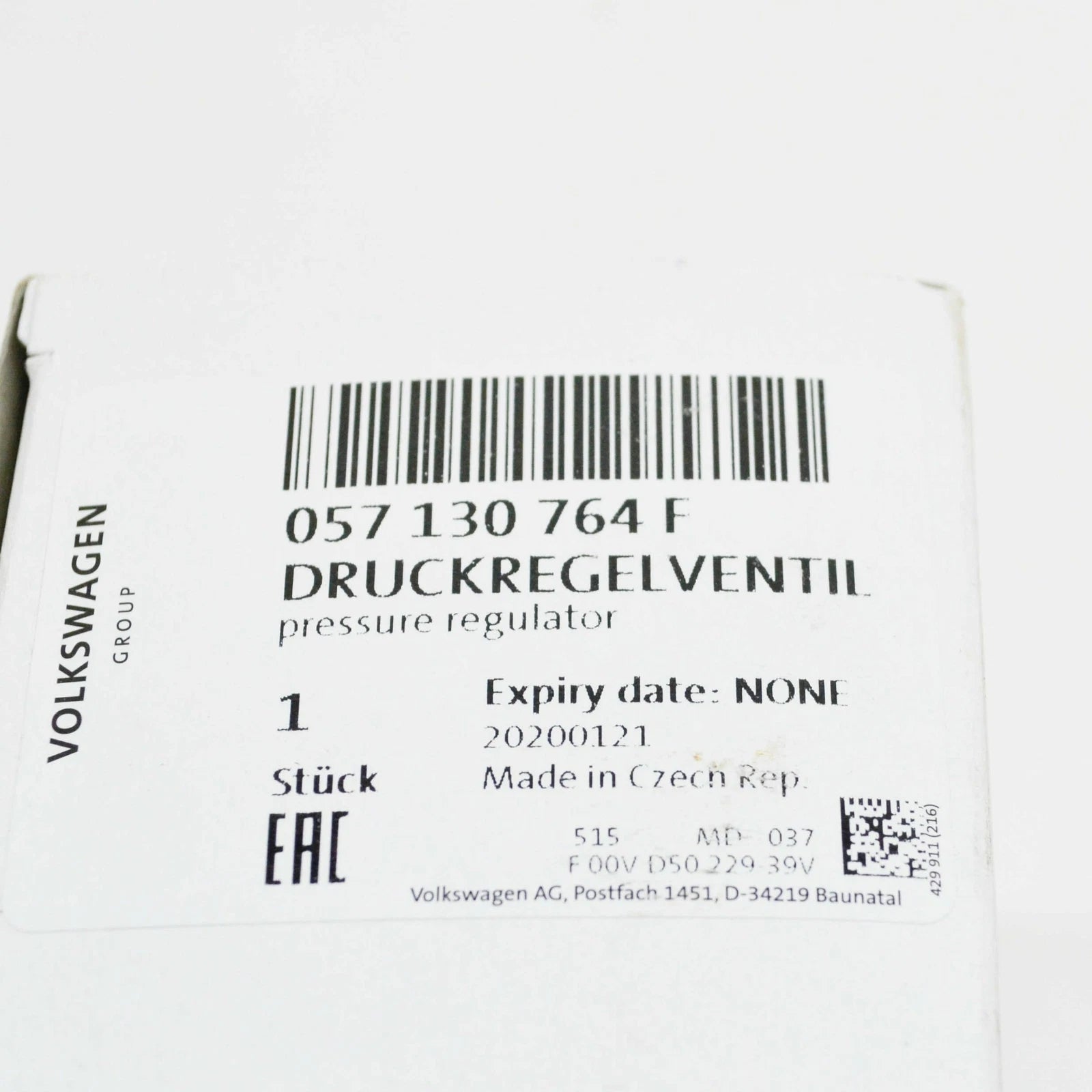 NEW AUDI Q7 4L FUEL RAIL PRESSURE RELIEF VALVE 057130764F ORIGINAL