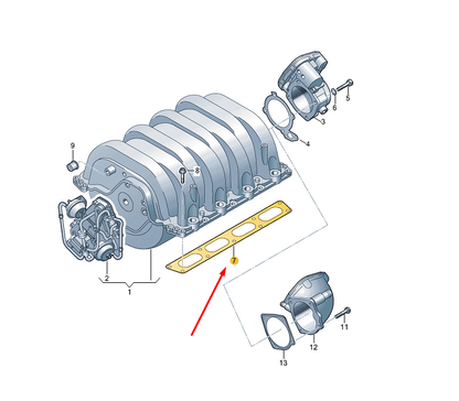 new audi a4 b7 intake manifold gasket 077129717q original