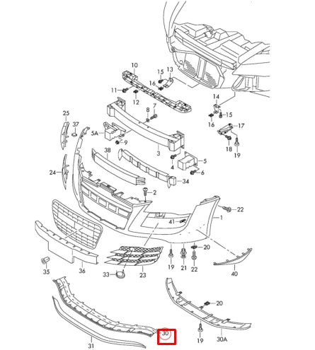 NEW AUDI R8 FRONT BUMPER SPOILER 4208070613FZ ORIGINAL