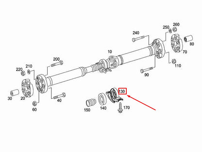 NEW MERCEDES-BENZ C COUPE C205 SHAFT CENTER SUPPORT BEARING A2054107901 ORIGINAL