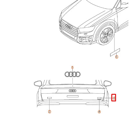 NEW AUDI Q5 8R REAR TAILGATE BOOT LID EMBLEM BADGE 8R08537372ZZ