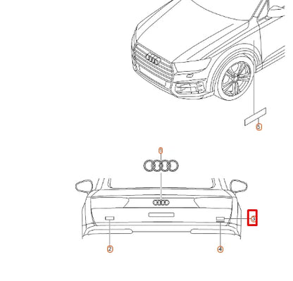 NEW AUDI Q5 8R REAR TAILGATE BOOT LID EMBLEM BADGE 8R08537372ZZ