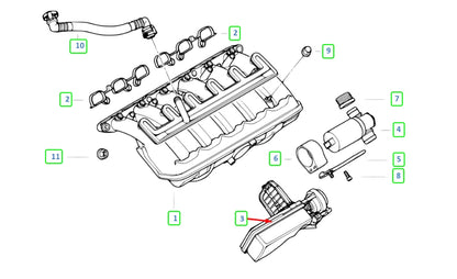 NEW BMW 3 E46 AIR INTAKE MANIFOLD FLAP ADJUSTER 11617544805 ORIGINAL