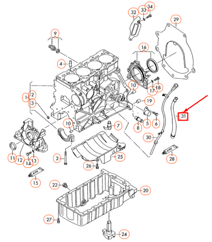 NEW VOLKSWAGEN TRANSPORTER T5 ENGINE CRANKCASE BREATHER LINE 06A103217C ORIGINAL