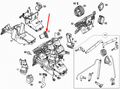 NEW MERCEDES-BENZ A-CLASS W168 HEATER BLOWER MOTOR RESISTOR A1688200897 ORIGINAL