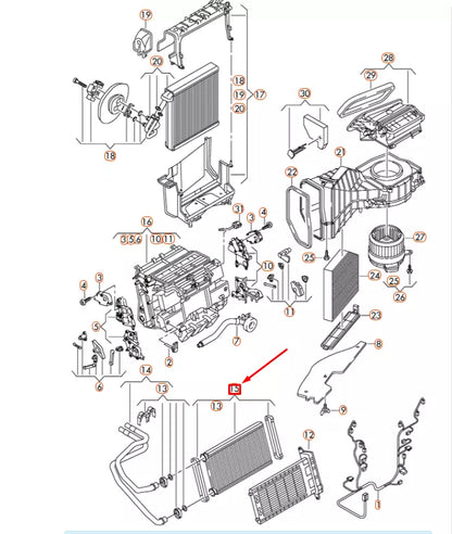 NEW AUDI A6 C7 HEAT EXCHANGER 4H0898037 ORIGINAL