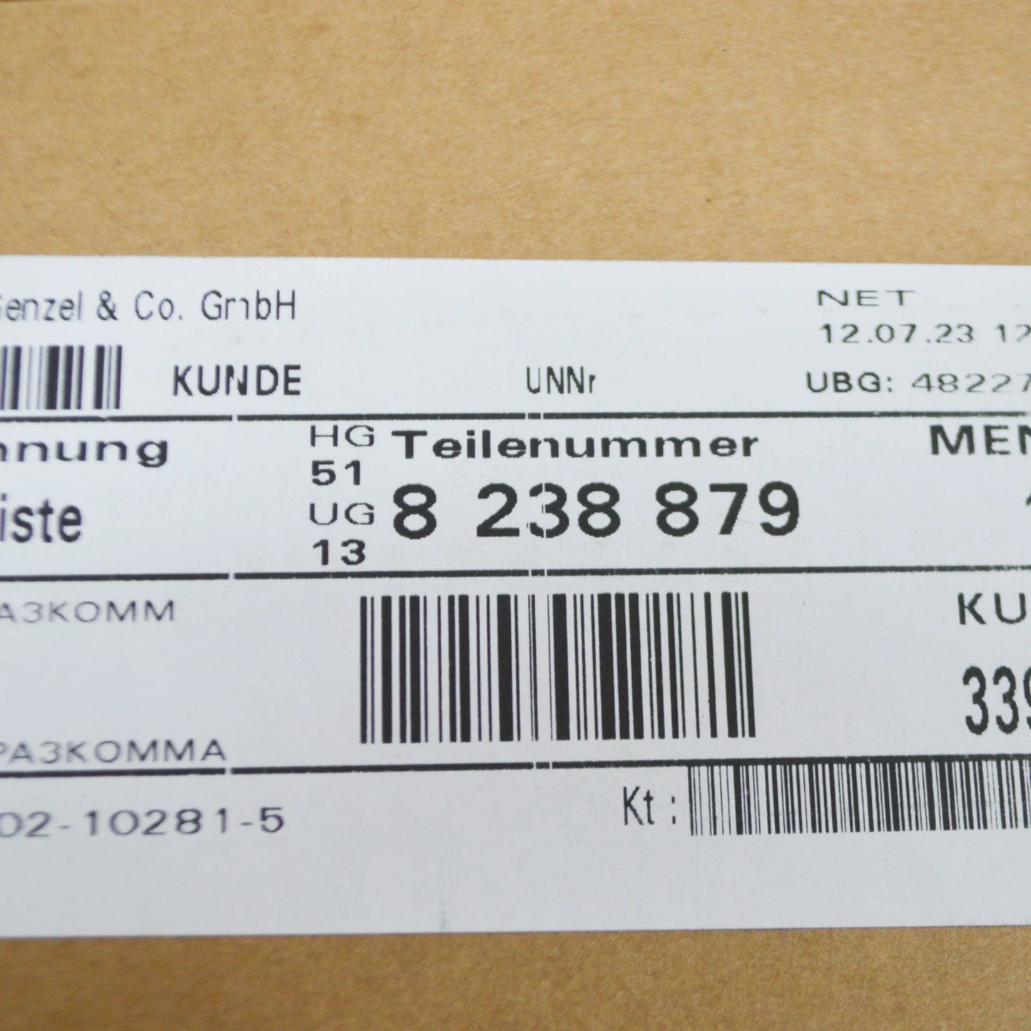 NEW BMW 3 E46 REAR LEFT MOULDING FENDER 51138238879 8238879 ORIGINAL