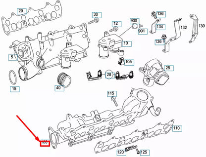 NEW MB ML W164 CHARGE AIR DISTRIBUTION LINE LEFT AIR LINE A6420902737 ORIGINAL