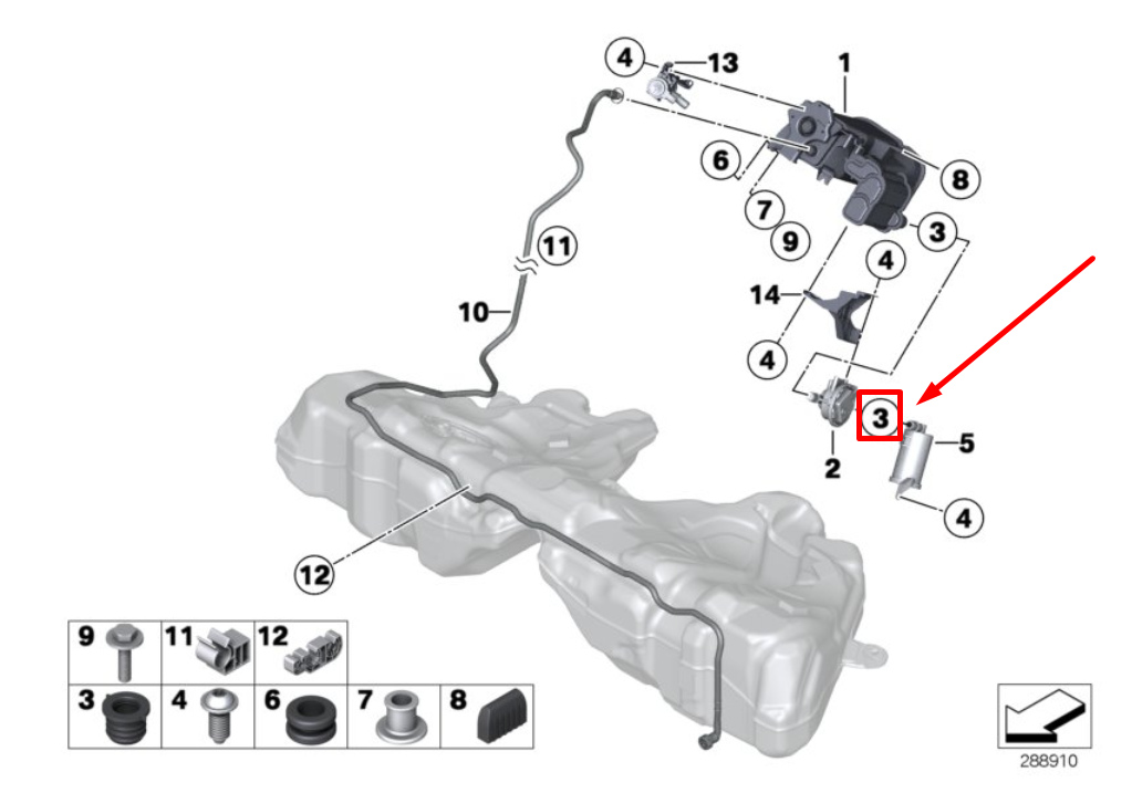 new bmw 5 e60 fuel tank grommet 1184308 16131184308 original