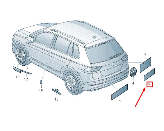 NEW VW SHARAN 7N REAR LID INSCRIPTION 7N0853675H2ZZ