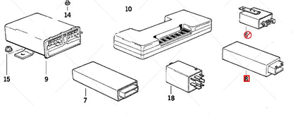 NEW BMW 7 E38 SUN BLIND CONTROL UNIT 61351382995 ORIGINAL